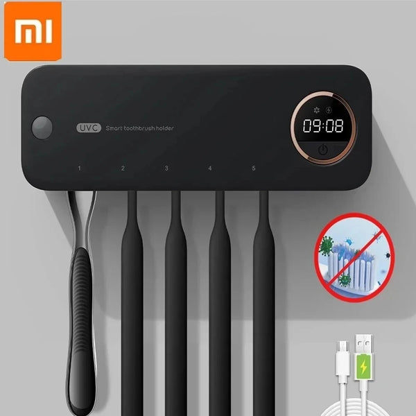 New Xiaomi UV Toothbrush Razor Storage Sterilizer Rechargeable Tooth Brush Holder Wall-Mount With LED Display Bathroom Accessori