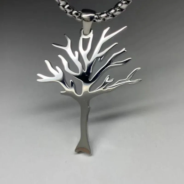 Trendy new hip-hop style high quality stainless steel tree of life pendant necklace for men and women